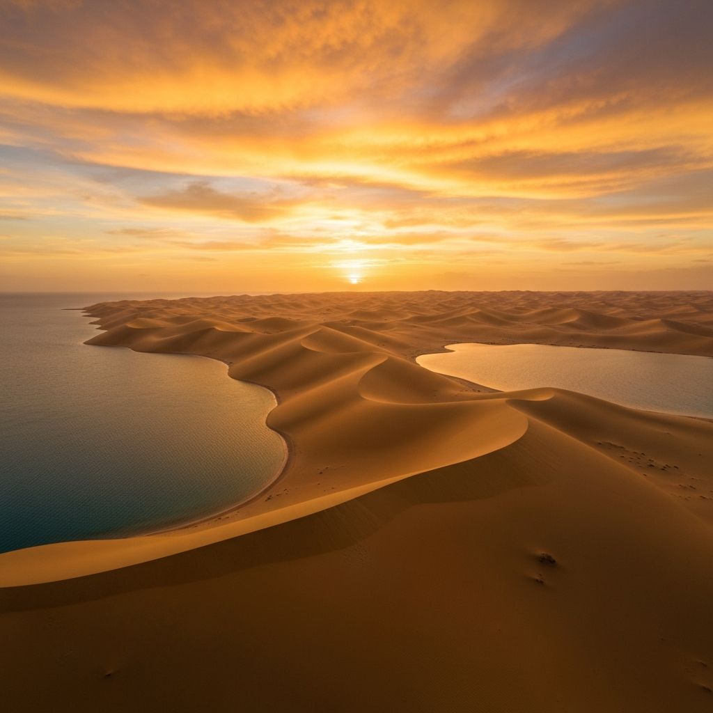 Vista aérea de la laguna de Dakhla